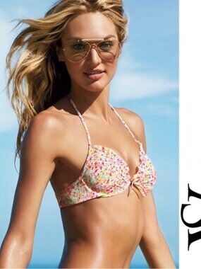 Victoria's Secret | "Confetti" Ruffle Push Up Bikini Top | Size 32B